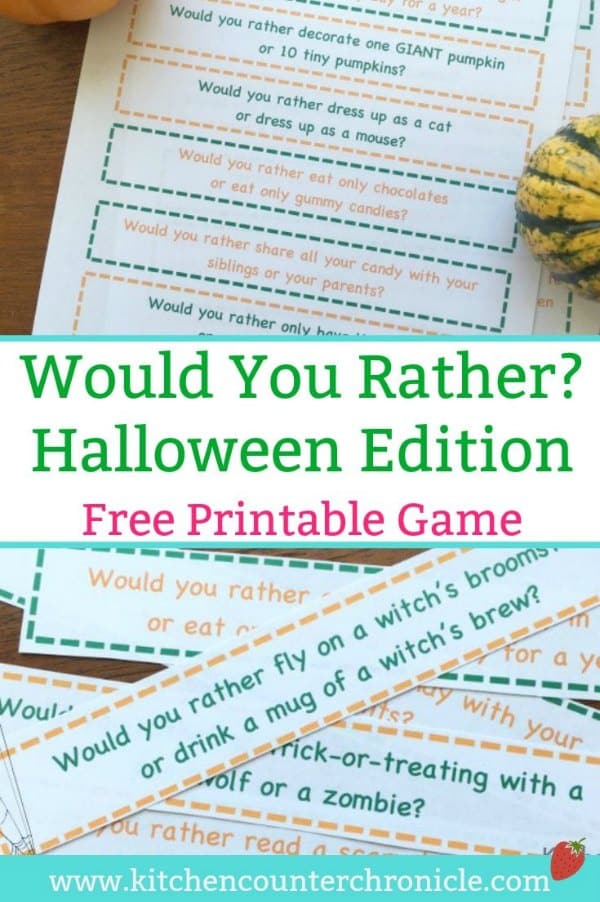 Foolish and Spooky Would By yourself In its place Halloween for Small children photograph regarding Would You Rather Printable identify Foolish and Spooky Would Oneself Pretty Halloween for Small children