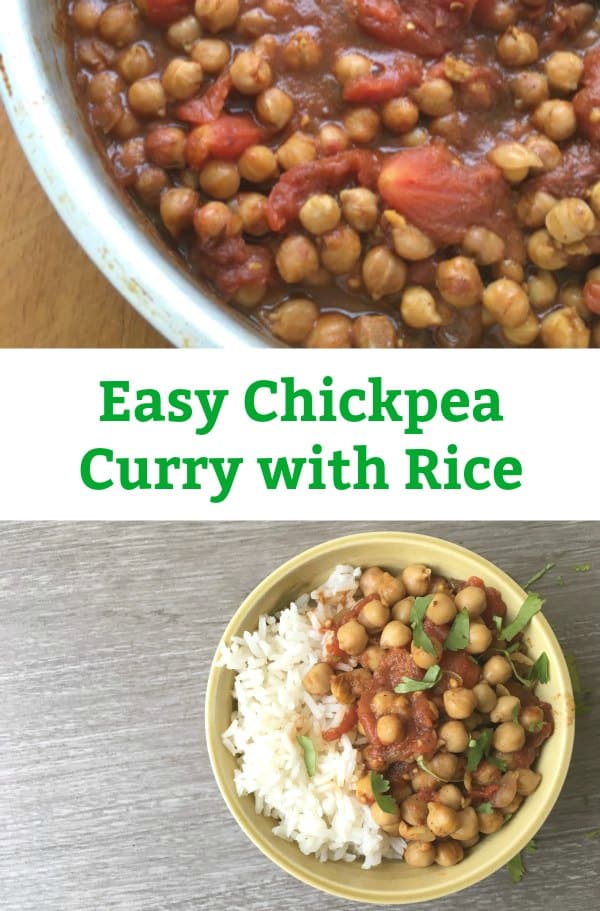 easy chickpea curry with rice