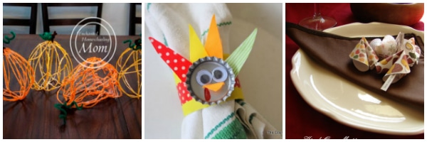 thanksgiving table crafts that kids can make