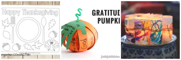thanksgiving table crafts for kids to make