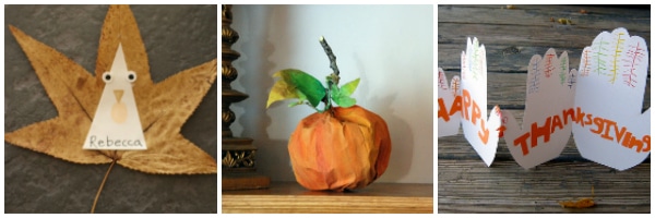 thanksgiving table crafts for kids