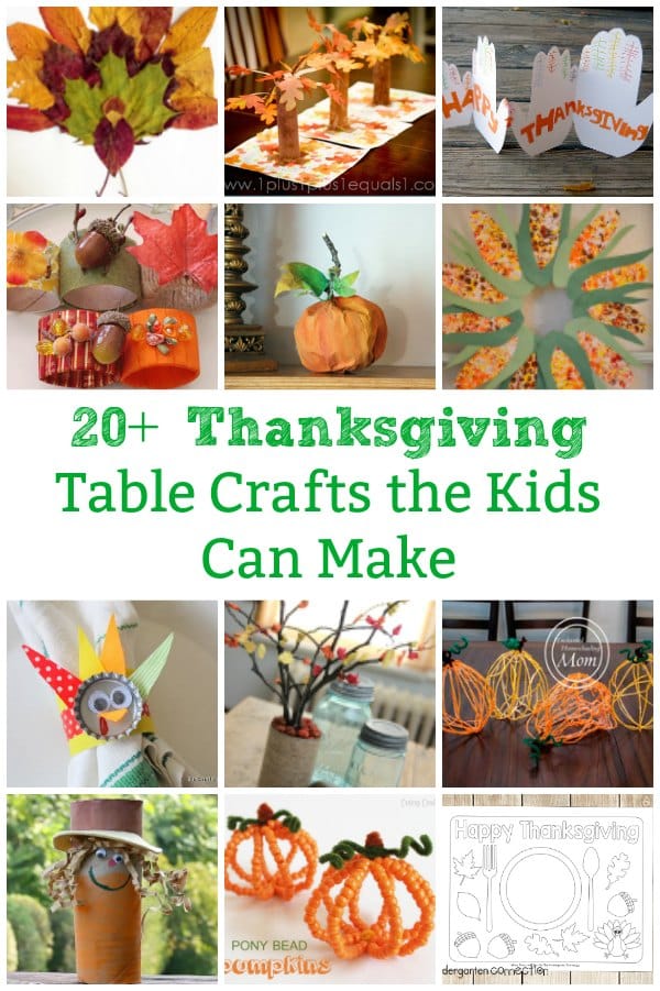 Thanksgiving table crafts for kids to make