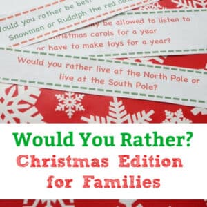 would you rather christmas game