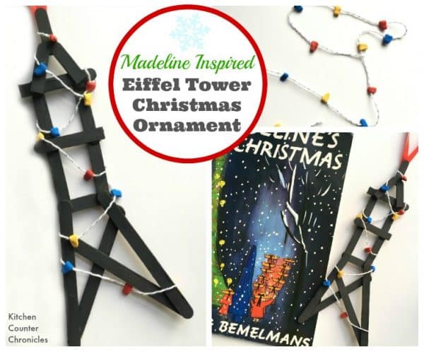 Madeline Inspired Eiffel Tower Christmas Ornament