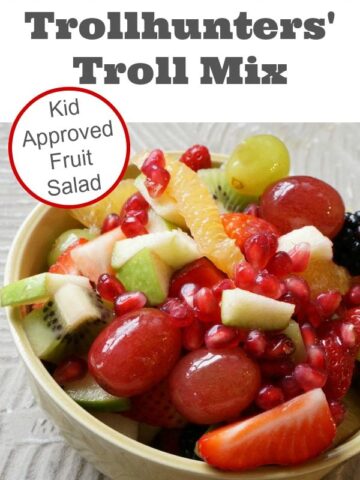 Trollhunters Troll Mix - A delicious kid approved fruit salad that will have your kids ready for Trollhunter adventures. Inspired by the new Netflix series by the same name. Think trail mix for Trollhunters. | Healthy Recipe for Kids | Vegetarian Recipe for Kids |