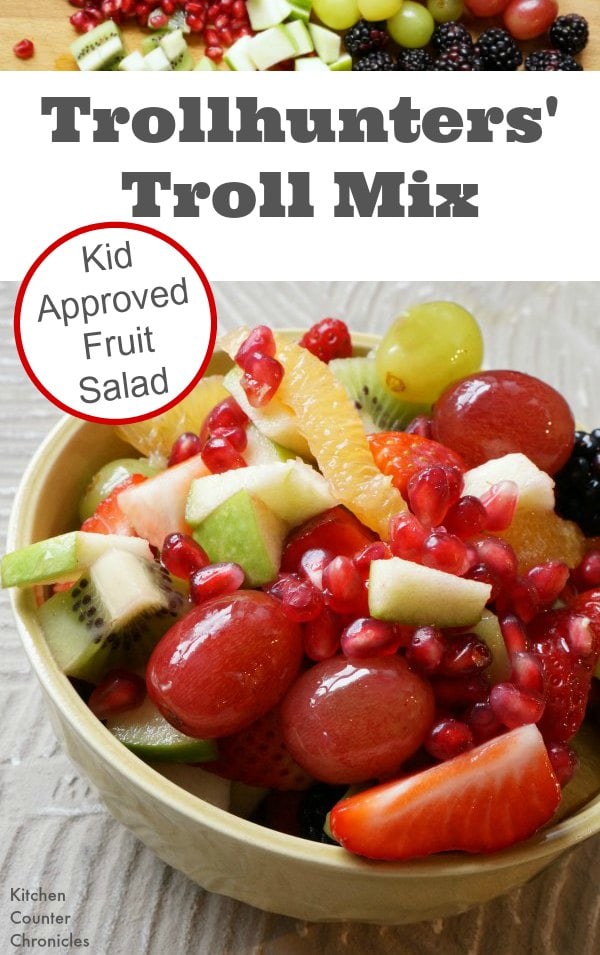 Trollhunters Troll Mix - A delicious kid approved fruit salad that will have your kids ready for Trollhunter adventures. Inspired by the new Netflix series by the same name. Think trail mix for Trollhunters. | Healthy Recipe for Kids | Vegetarian Recipe for Kids | 