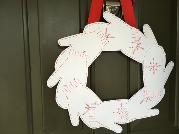 Holiday Mitten Wreath