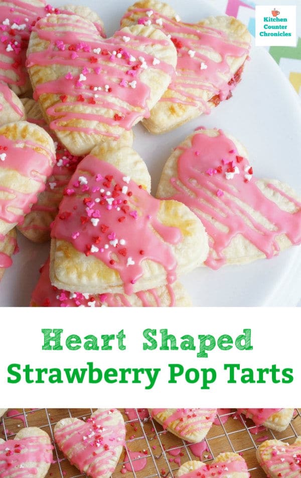heart shaped strawberry pop tarts