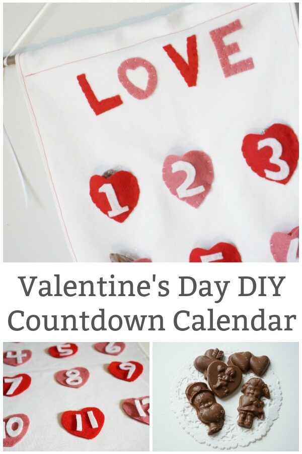 how to sew a valentine's day countdown calendar