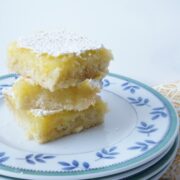 lemon bars on plate