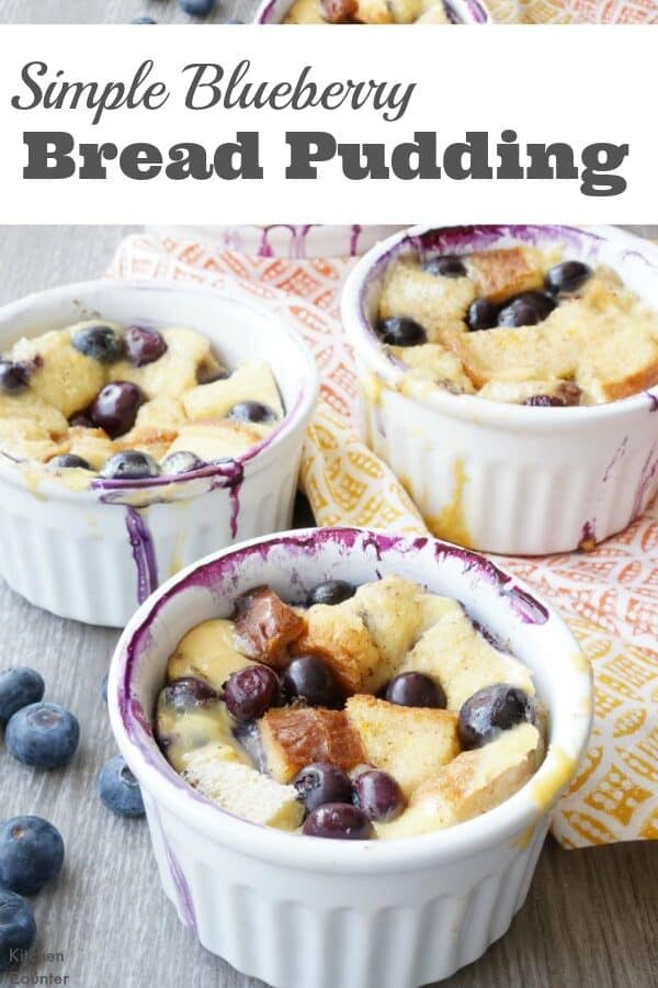 Blueberry Bread Pudding - Deliciously simple blueberry bread pudding recipe. A fabulous recipe for brunch and breakfast. | Brunch Recipe | Mother's Day Recipes | Blueberry Recipe |