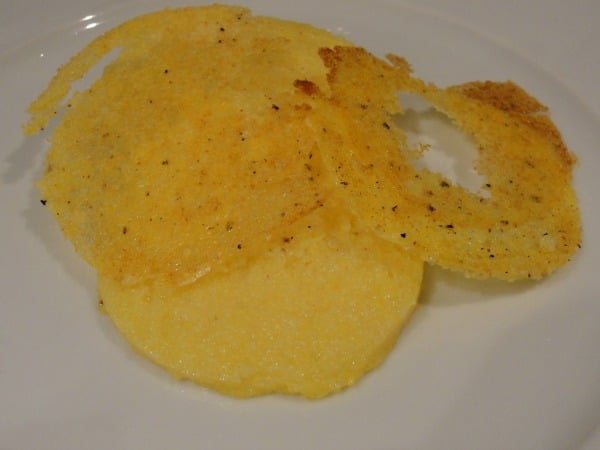 grilled polenta cakes on plate