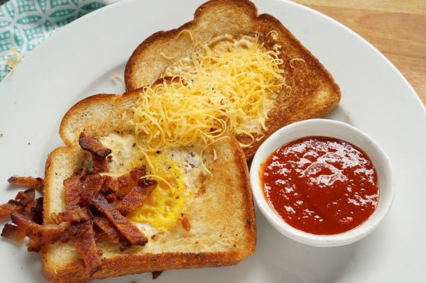 Toad in a hole with toppings