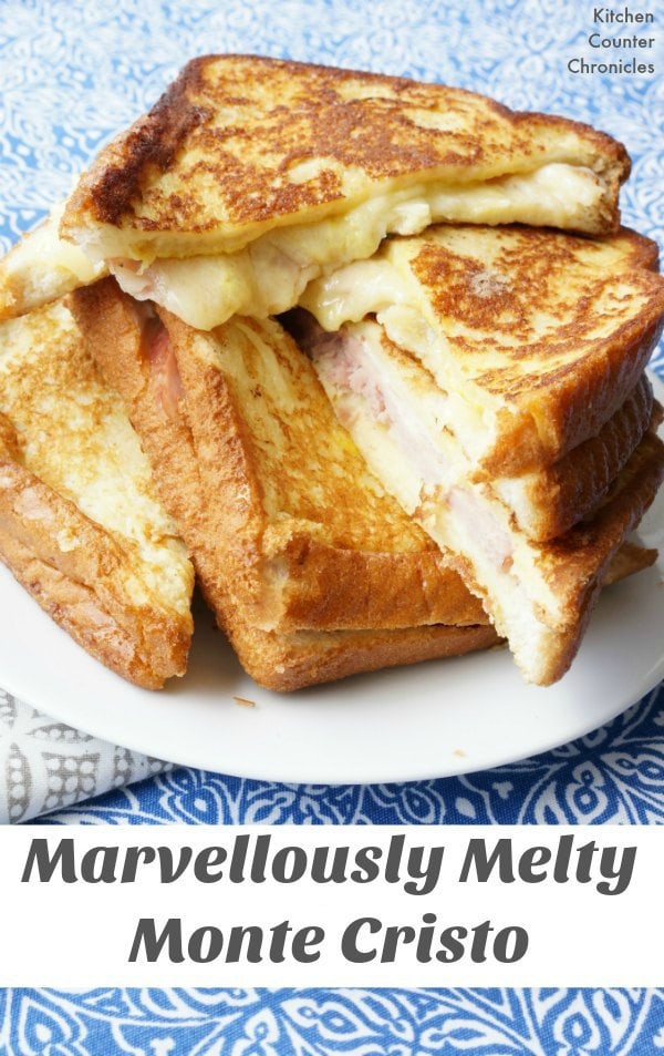 Marvellously Melty Monté Cristo Sandwich - Put those holiday ham leftovers to good use in a deliciously simple monté cristo sandwich. Smoked cheddar and ham goodness. | Ham Recipe | Sandwich Recipe | Easter Recipe | Leftovers Recipe |