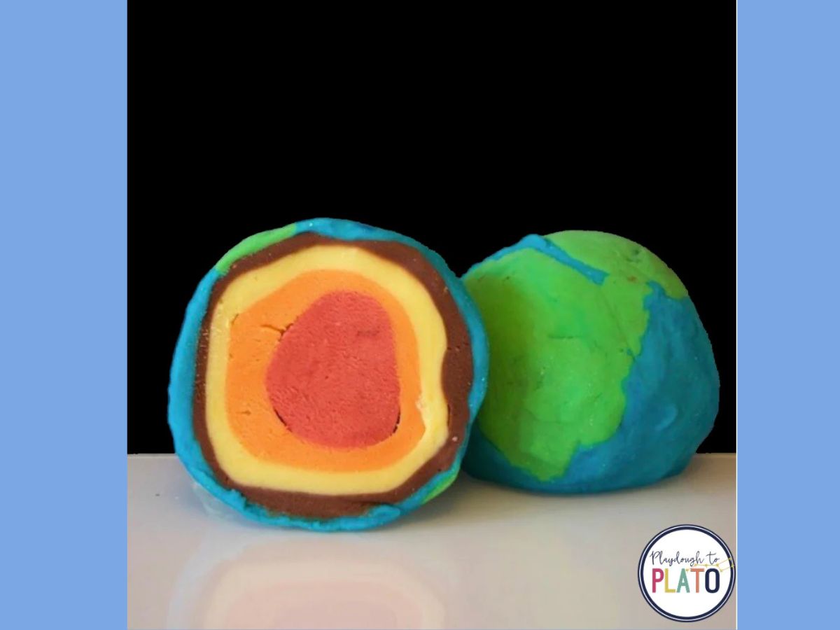 diy layers of the Earth playdough