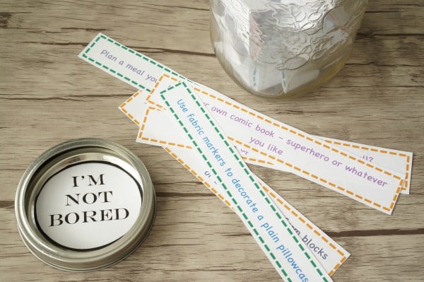 I'm Bored Jar Activities for Tweens