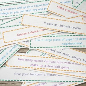 I'm Bored Activities for Tweens Printed and cut out