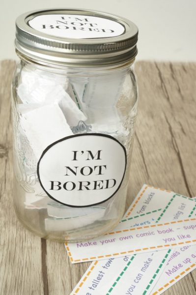 I'm bored jar of free printable activities for kids