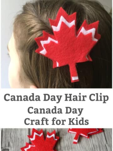 canada day crafts for kids canada hair clip
