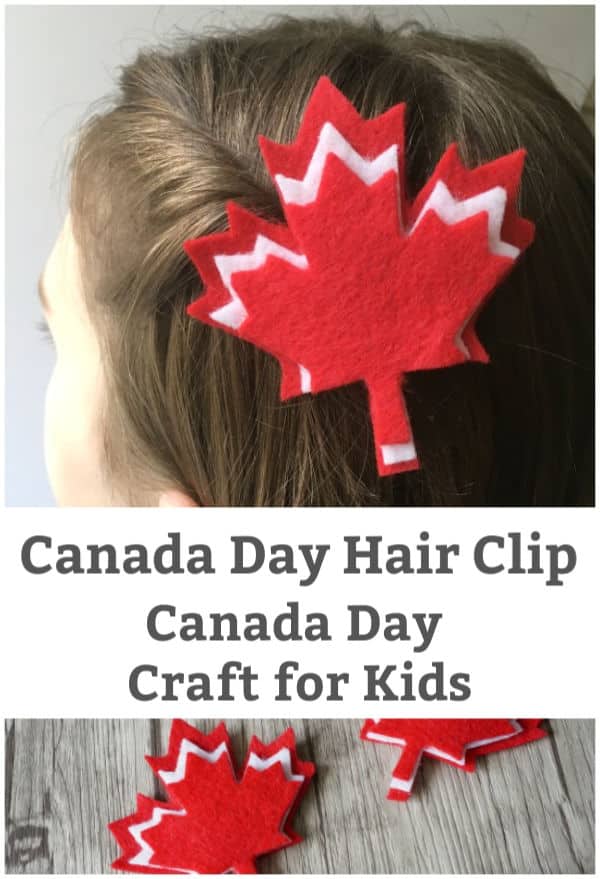 canada day crafts for kids canada hair clip