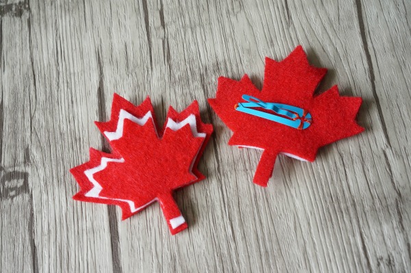 maple leaf hair clips