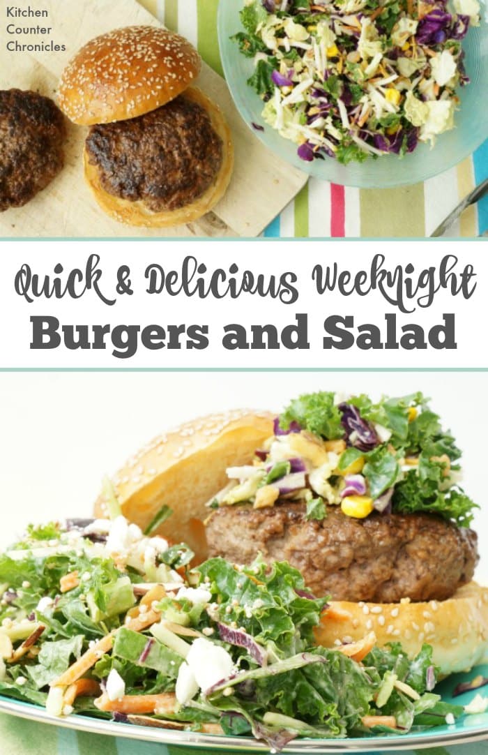 Quick and Delicious Weeknight Beef Burger and Salad Recipe - Eat healthy and delicious food even on a busy weeknight with this simple beef burger recipe and salad idea. | Family Recipes | Summer Recipe | Burger Recipe | Healthy Eating |