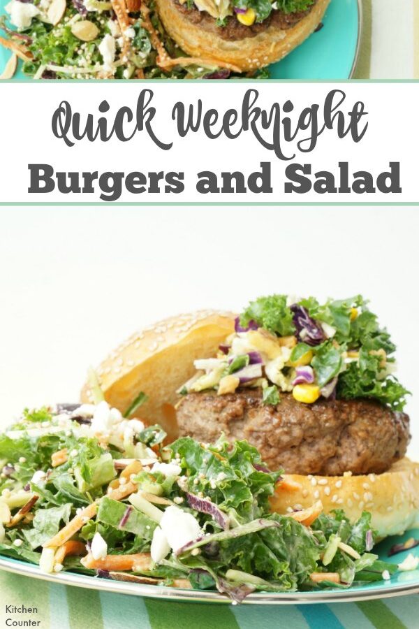 Quick Weeknight Burgers and Salad featured image