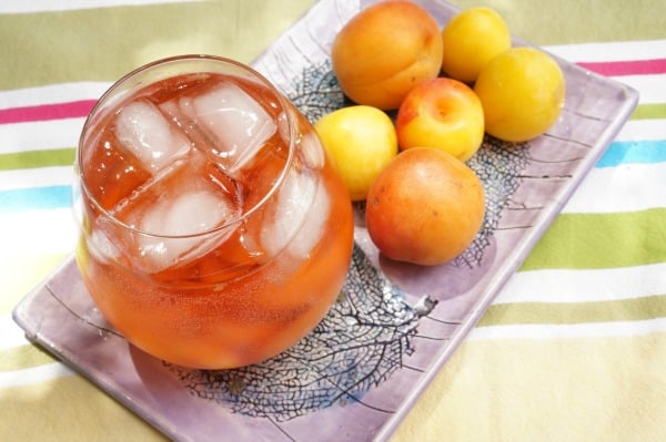 stone fruit rosé sangria spritzer