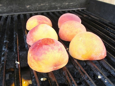 peaches on grill