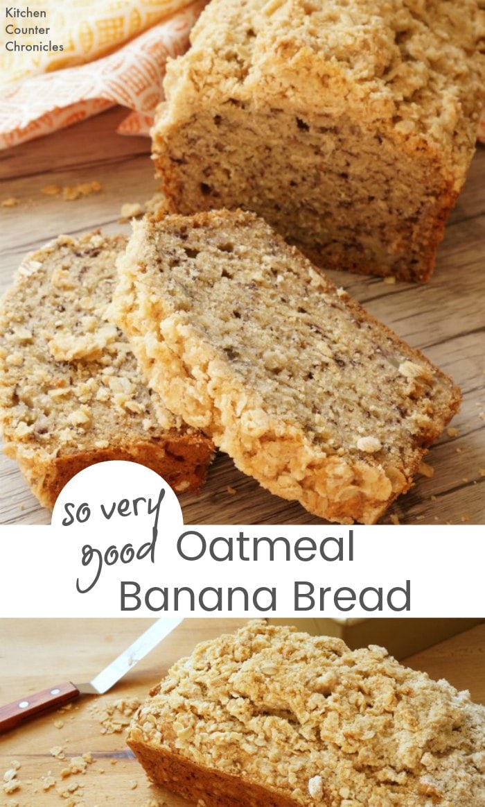 So Very Good Oatmeal Banana Bread - Breakfast can be quick, easy and delicious with this oatmeal banana bread. | Family Recipes | Breakfast Recipes | Banana Bread Recipe |