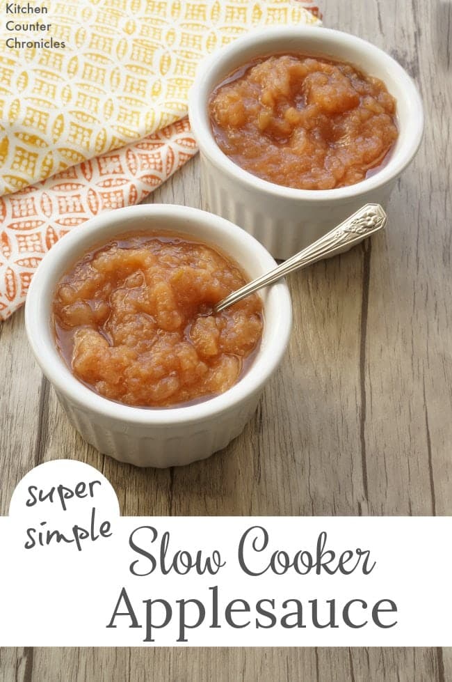 Super Simple Slow Cooker Applesauce Recipe
