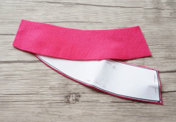 two pieces of felt cut out