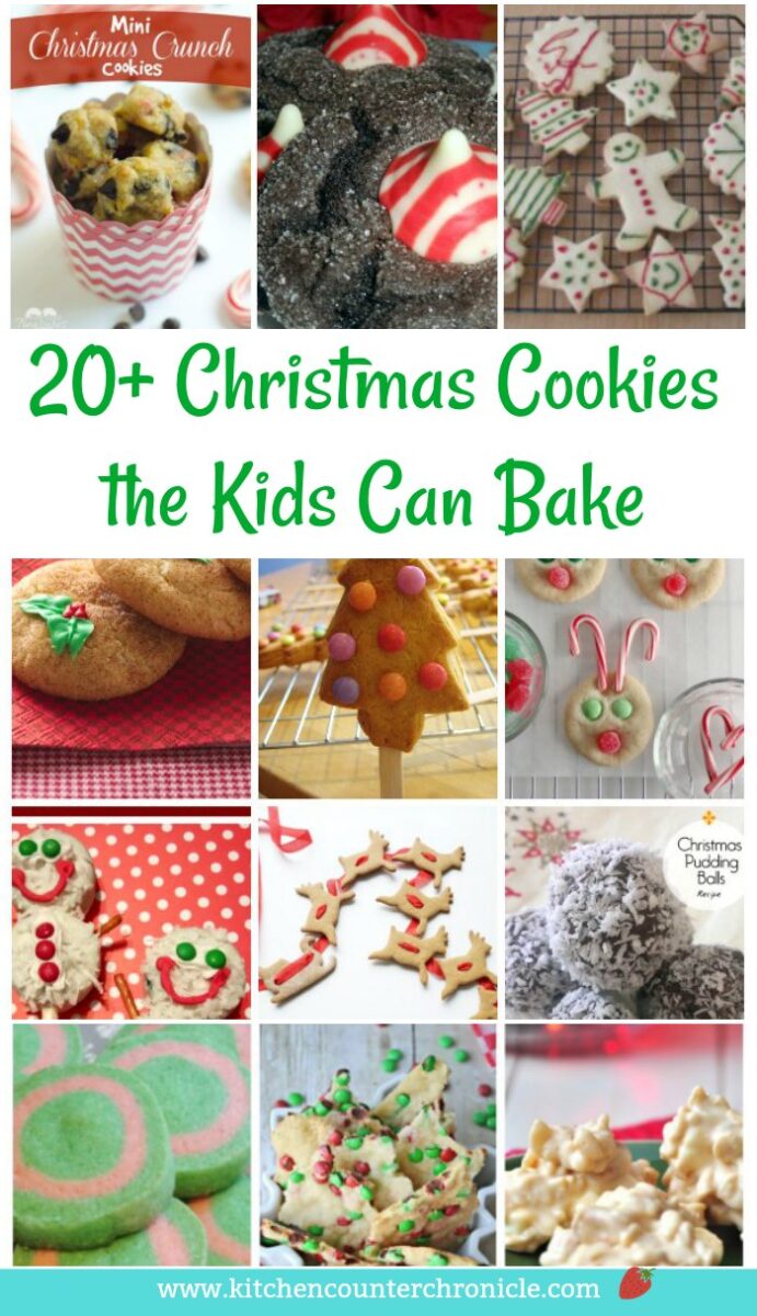 Christmas Cookies Kids Can Bake - A fun collection of Christmas cookies that the kids can bake. Bake up some memories this holiday season. #christmascookies #christmaswithkids #cookierecipes #christmasrecipe