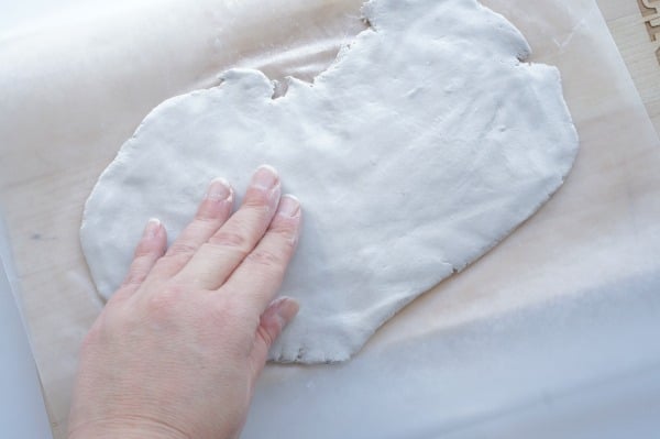 clay heart pressed out