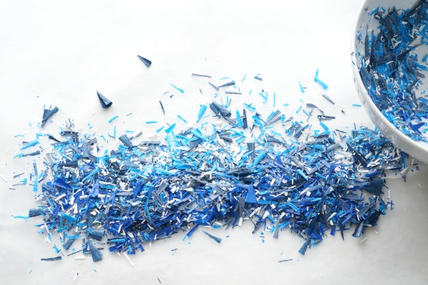 crayon shavings in bowl