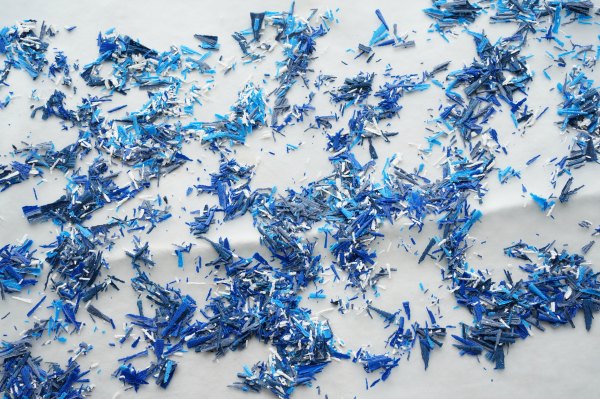 crayon shavings on wax paper