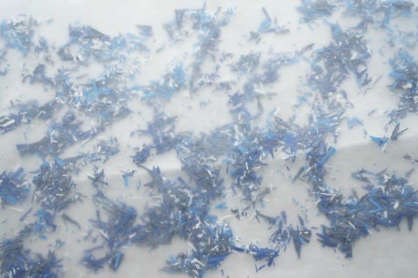 melted crayon craft shavings