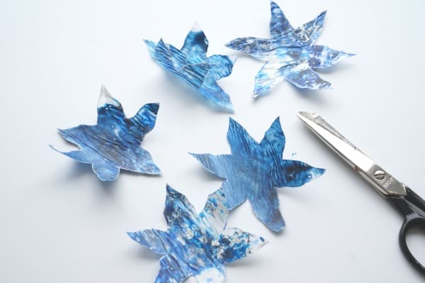 melted crayon snowflakes cut out