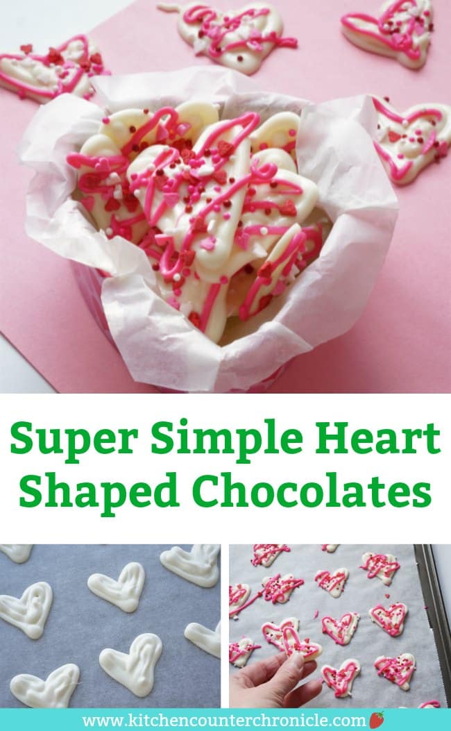 Simple Heart Shaped Chocolates - white chocolate hearts in tin