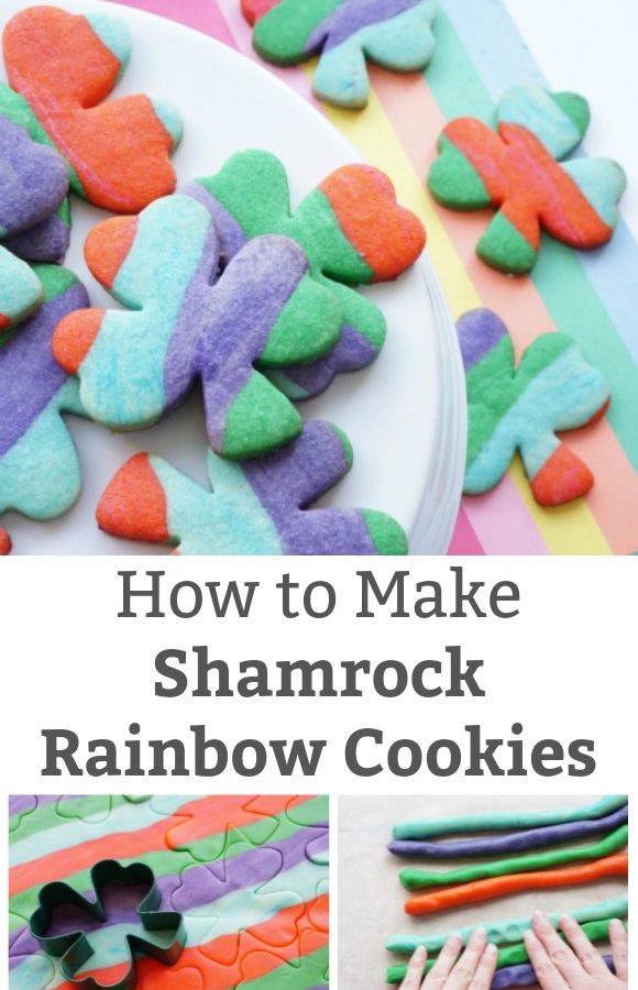 how to make shamrock rainbow cookies