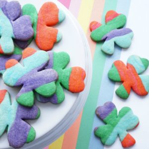 shamrock rainbow cookies