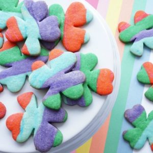 shamrock rainbow cookies
