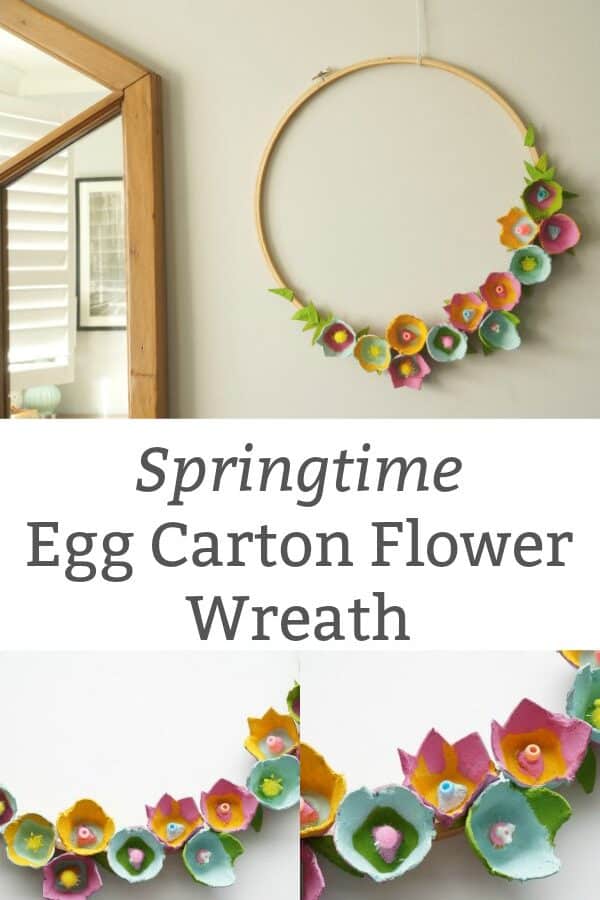 Egg Carton Flower Wreath