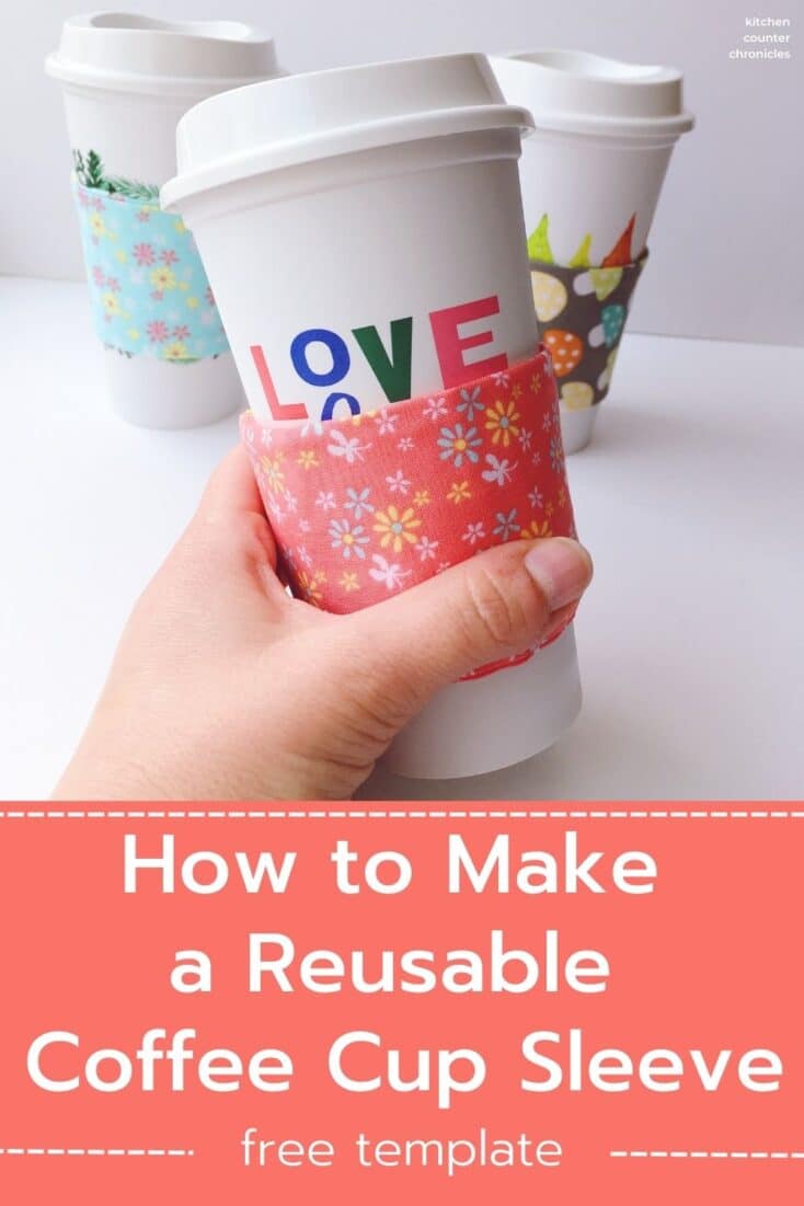 how to make a reusable coffee cups sleeve title with 3 starbucks cups with cotton coffee cup sleeves