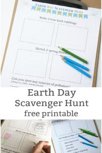 Earth Day Scavenger Hunt Free Printable