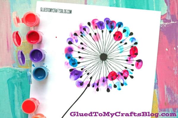 thumbprint dandelion art