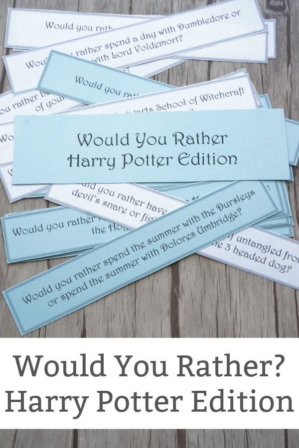 would you rather harry potter edition