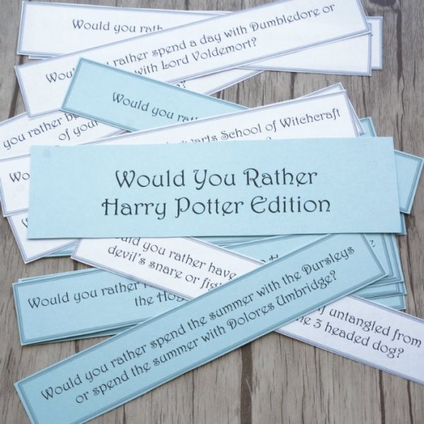 Magical Would You Rather Harry Potter Printable Game