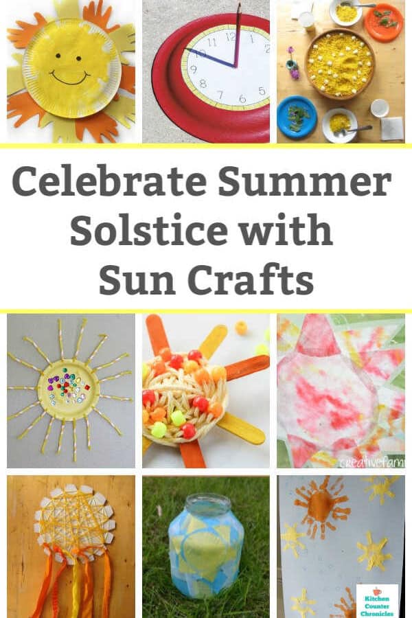 summer solstice sun crafts for kids featured image