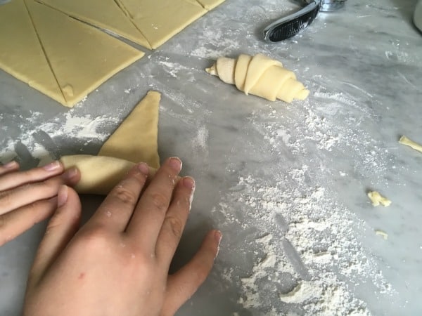 rolling croissants